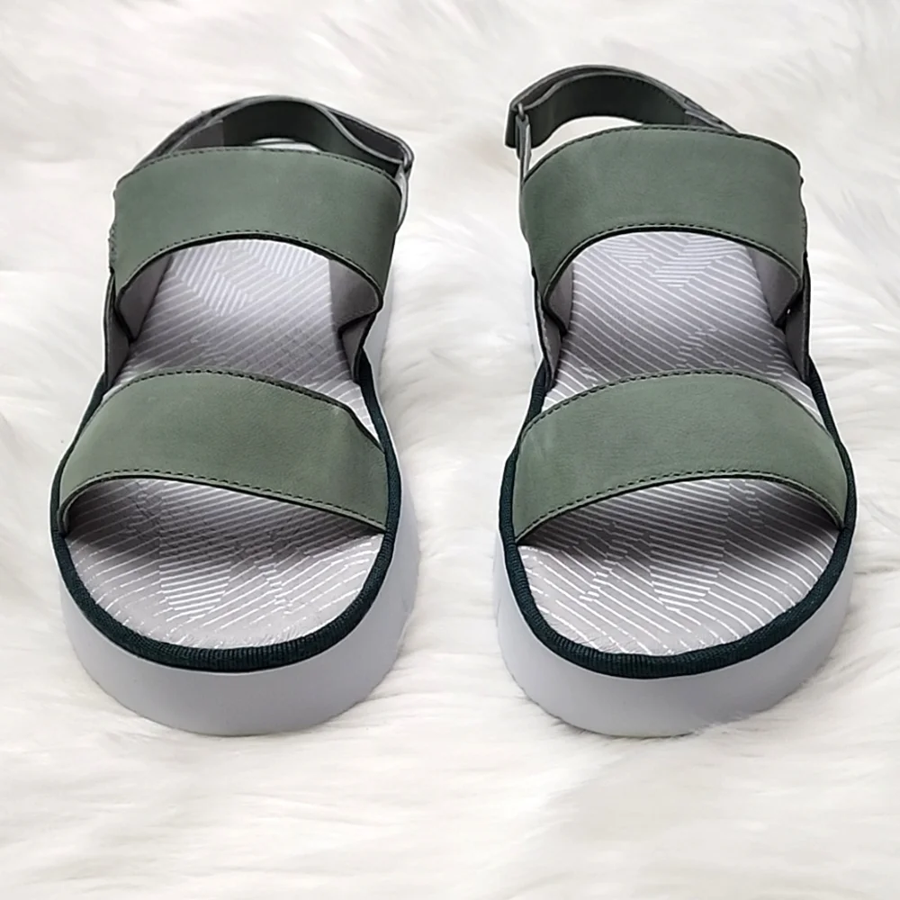 Fly London CURA318FLY Cupido Jade Green Sling-Back Sandals